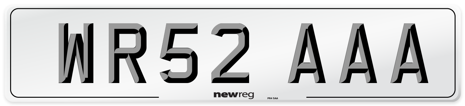 WR52 AAA Number Plate from New Reg